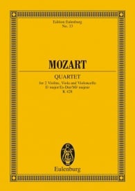 Mozart: String Quartet Eb major KV 428 (Study Score) published by Eulenburg